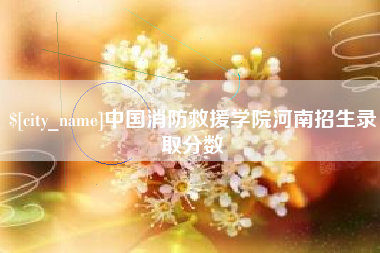 梅州中国消防救援学院河南招生录取分数