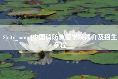 梅州中国消防救援学院简介及招生章程