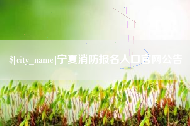 梅州宁夏消防报名入口官网公告