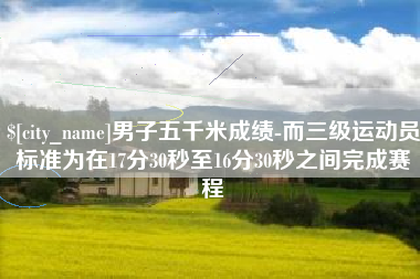梅州男子五千米成绩-而三级运动员标准为在17分30秒至16分30秒之间完成赛程
