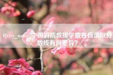 梅州中国消防救援学院各省录取分数线有何差异？
