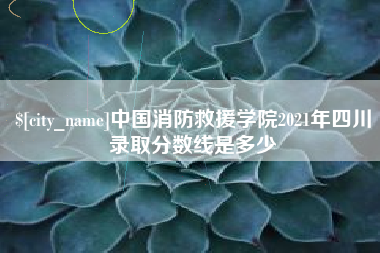 梅州中国消防救援学院2021年四川录取分数线是多少