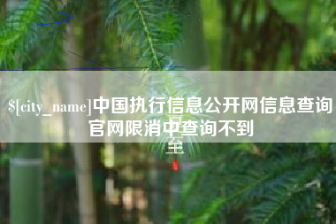 梅州中国执行信息公开网信息查询官网限消中查询不到