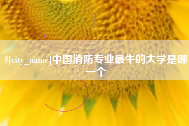 梅州中国消防专业最牛的大学是哪一个