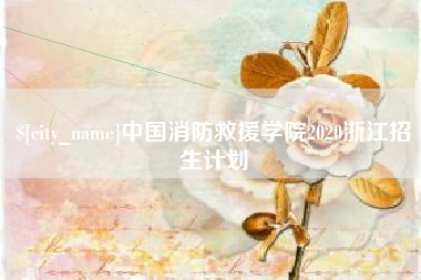 梅州中国消防救援学院2020浙江招生计划