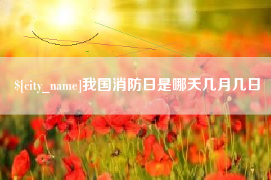 梅州我国消防日是哪天几月几日
