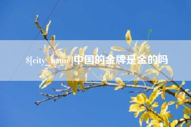 梅州中国的金牌是金的吗