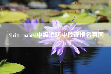梅州中级消防中控证报名官网