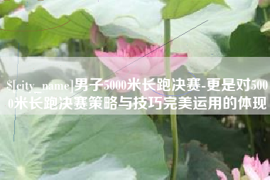 梅州男子5000米长跑决赛-更是对5000米长跑决赛策略与技巧完美运用的体现