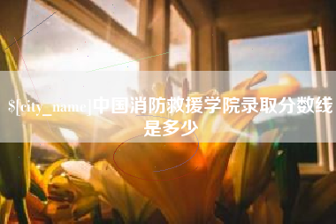 梅州中国消防救援学院录取分数线是多少