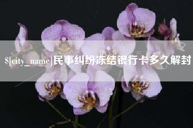 梅州民事纠纷冻结银行卡多久解封